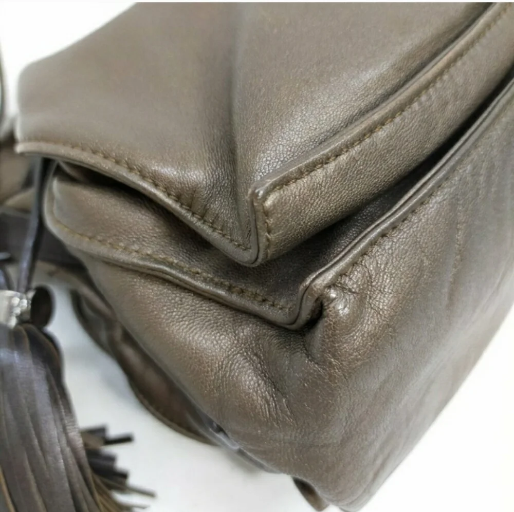 Loewe Flamenco Tassel Bronze Napa Leather Shoulder Bag
